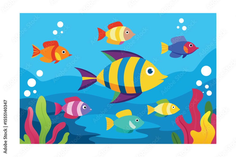 Naklejka premium fish and fishes