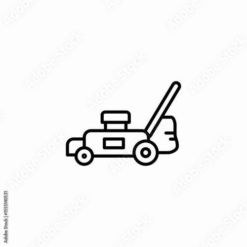 lawn mower icon sign vector