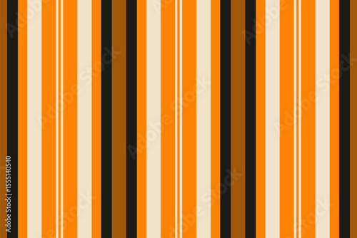 Autumn striped background. A colorful vintage pattern of vertical bands in orange, brown, beige, and black, suitable for textile, web, or design elements.