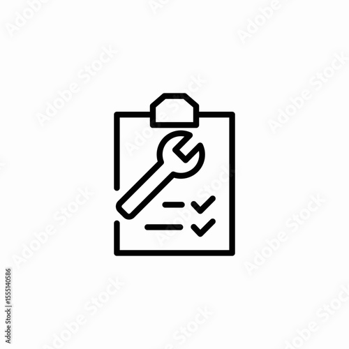 maintenance checklist icon sign vector