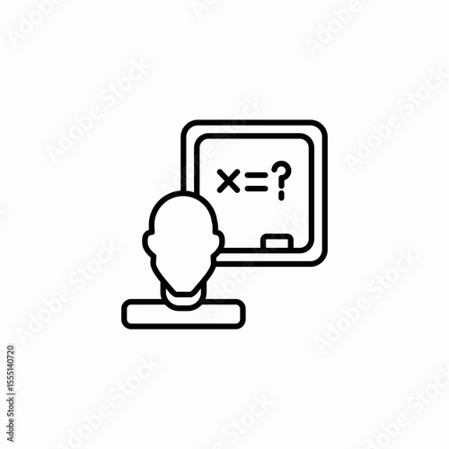 math professor icon sign vector