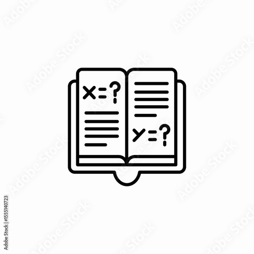 math study book icon sign vector