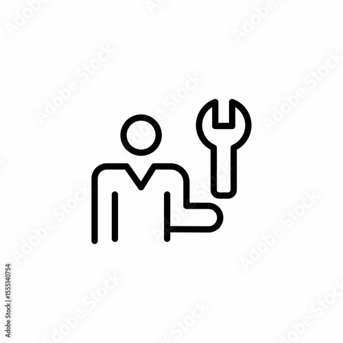 mechanic plumber icon sign vector