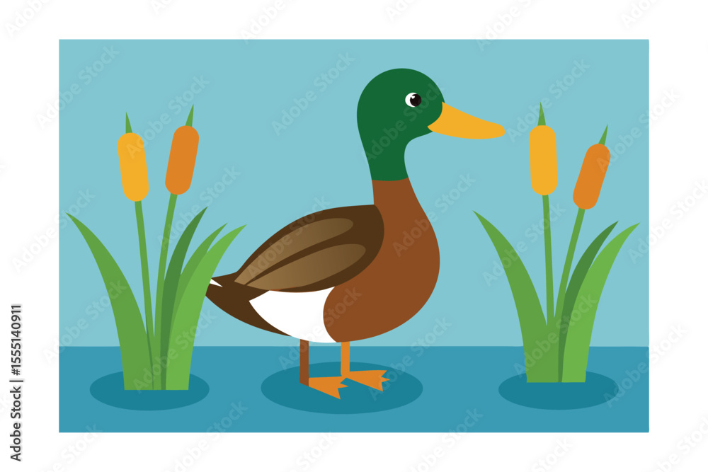 Obraz premium duck and ducklings