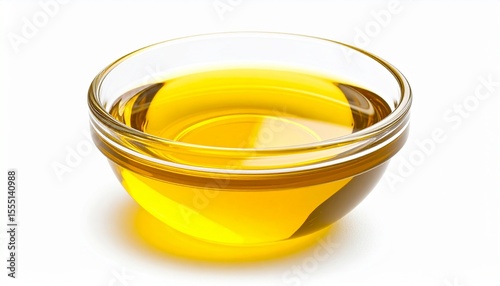 Golden Elixir: A glistening glass bowl holds a vibrant, transparent liquid, captured in sharp focus, showcasing the fluid's purity and potential.