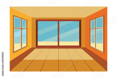 empty room with window