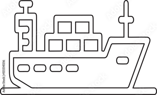 Explore the world of cargo and shipping with this visual representation of goods transportation, commerce, and international trade, showing global import and export, silhouette