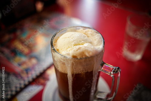 Root beer float in a diner in Makati City Philippines.