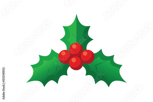 christmas tree with holly berries