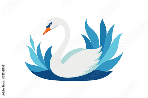 swan with wings