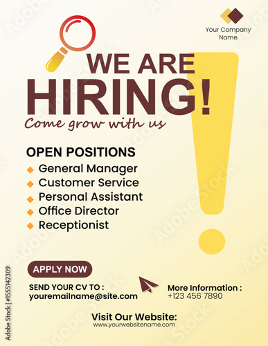 We are hiring job media social post template