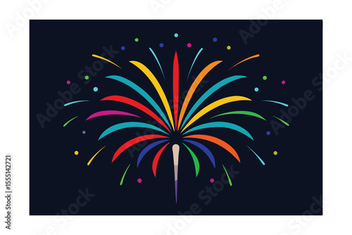 abstract colorful fireworks