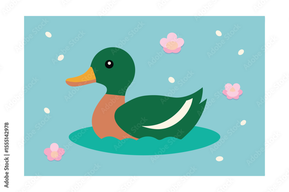 Obraz premium duck and duckling