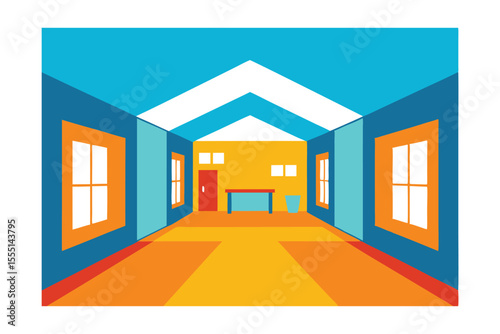 vector illustration of a modern house