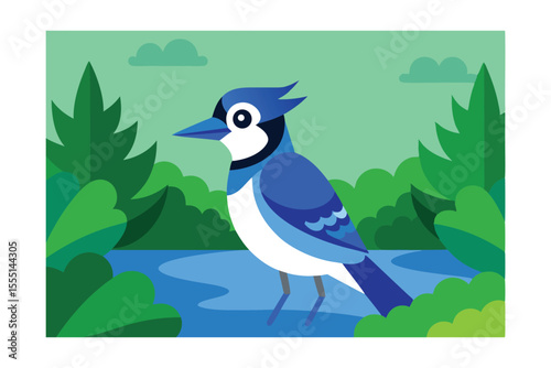 blue bird on a branch