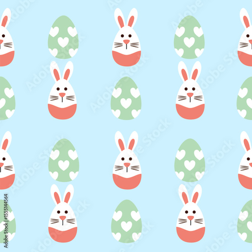 Seamless pattern easter with color easter eggs.