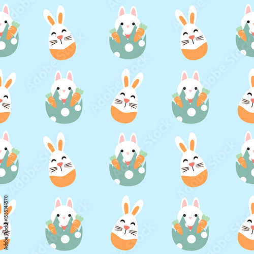 Seamless pattern easter with color easter eggs.
