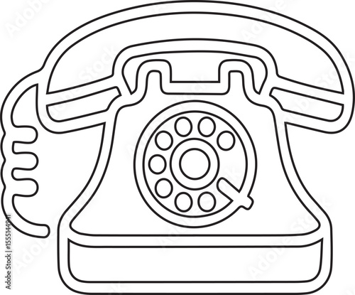 Exploring the evolution of communication through a vintage telephone, highlighting its historical significance as an essential technology for voice transmission and connection, silhouette