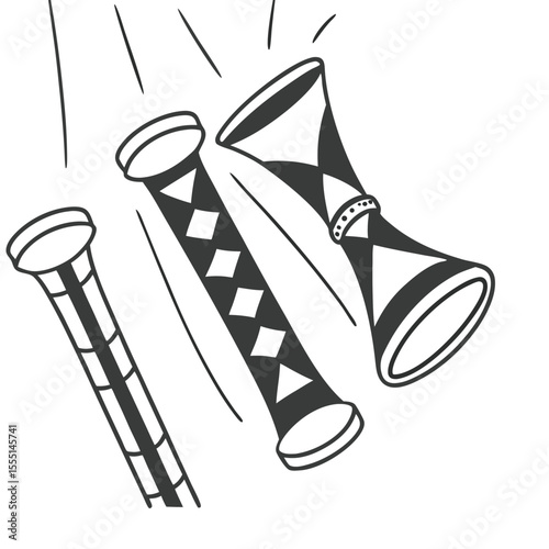 Vector Illustration of Musical Instruments Music Band Graphics