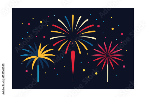 Vibrant Fireworks Display A Celebration of Light and Color