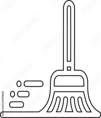 Vector illustration of daily cleaning tools and activities with black editable stroke on transparent background ideal for housekeeping visuals, hygiene concepts, maintenance icons, and cleaning servic