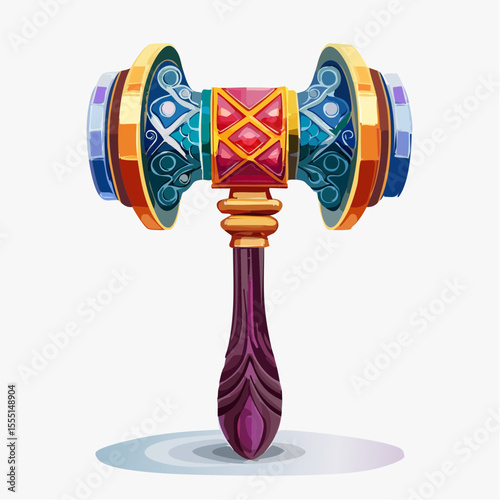 gavel head shaped like overlapping scrolls with a handle carved into a classical volute