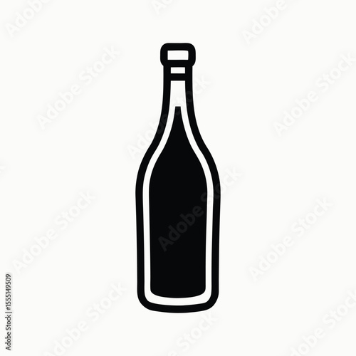 wine bottle vector illustration