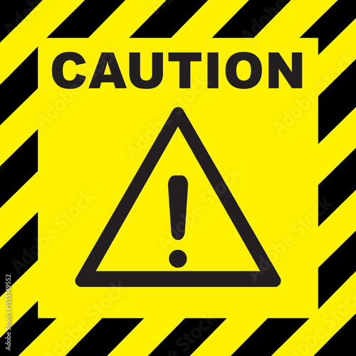 ATTENTION, DANGER, CAUTION Warning, Danger vector sign,  CAUTION sign triangle yellow warning sign, Vector, illustration, GHS hazard pictogram - flammable, hazard warning sign flammable label