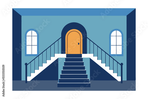 Elegant Home Entrance Grand Staircase Design & Architecture