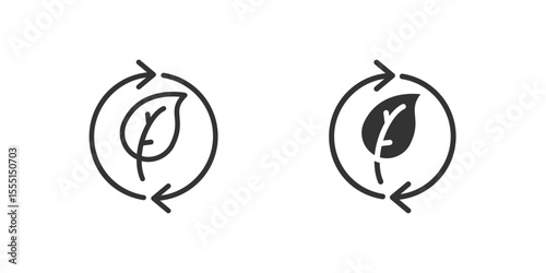 Ecology tick icon set showing approved eco-friendly symbols.