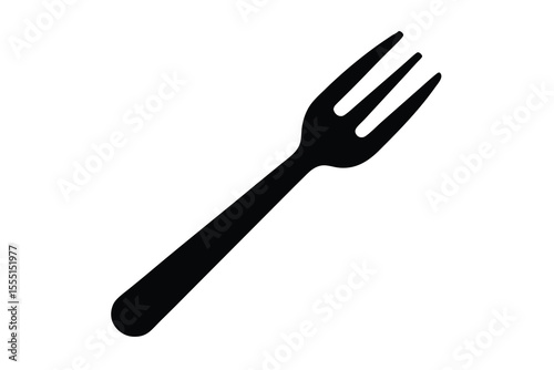 Shiny, isolated fork, spoon, and knife silverware set on white for dining