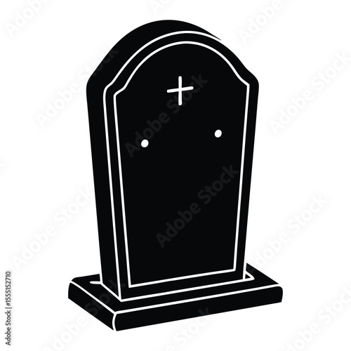 illustration of a grave