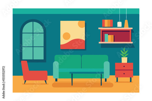 Mid Century Modern Living Room Interior Design