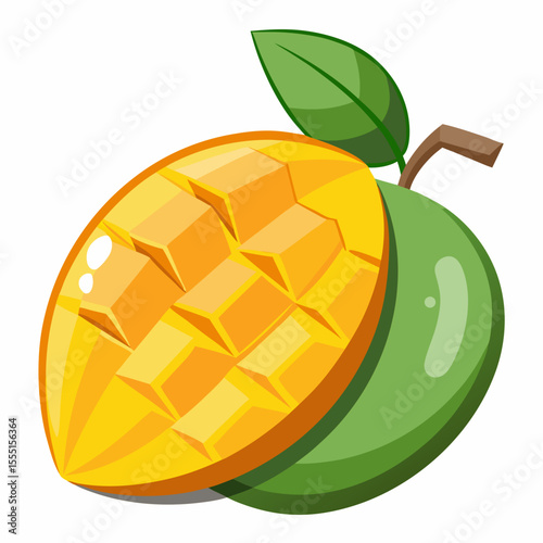 vector illustration of an orange fruit