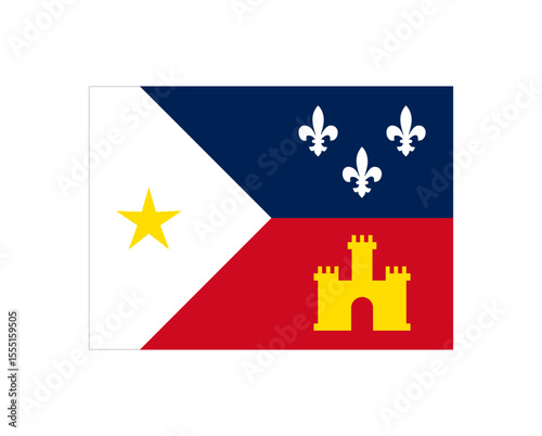 Acadiana region flag. Cajun Country flag