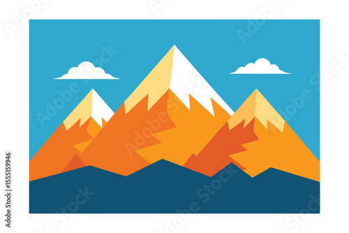 Majestic Mountain Peaks A Stunning Illustration of Alpine Majesty