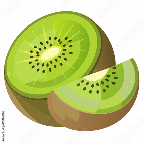 kiwi fruit on a white background