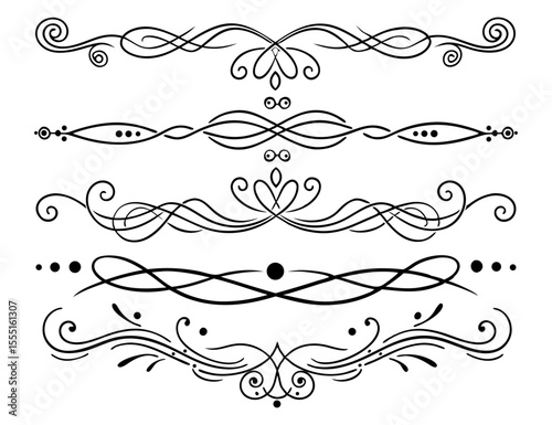 set of decorative elements