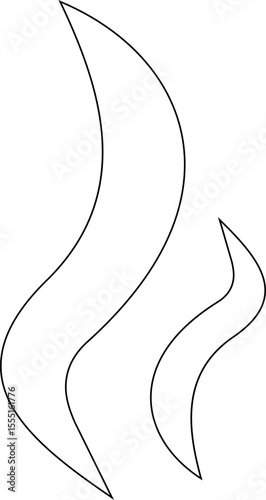 Aromas vaporize icon trendy flat hand drawn line comic doodle. Smells vector, hot aroma air fragrance , stink or cooking steam symbols, smelling or vapor, smoking or odors. cloud or wind silhouette.