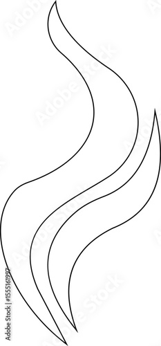 Aromas vaporize icon trendy flat hand drawn line comic doodle. Smells vector, hot aroma air fragrance , stink or cooking steam symbols, smelling or vapor, smoking or odors. cloud or wind silhouette.