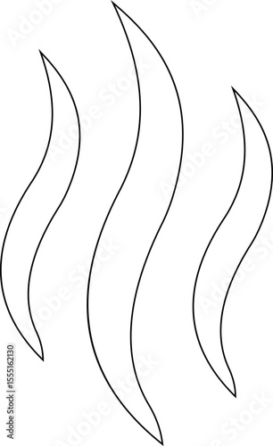 Aromas vaporize icon trendy flat hand drawn line comic doodle. Smells vector, hot aroma air fragrance , stink or cooking steam symbols, smelling or vapor, smoking or odors. cloud or wind silhouette.