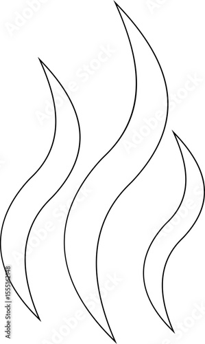 Aromas vaporize icon trendy flat hand drawn line comic doodle. Smells vector, hot aroma air fragrance , stink or cooking steam symbols, smelling or vapor, smoking or odors. cloud or wind silhouette.
