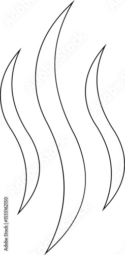 Aromas vaporize icon trendy flat hand drawn line comic doodle. Smells vector, hot aroma air fragrance , stink or cooking steam symbols, smelling or vapor, smoking or odors. cloud or wind silhouette.