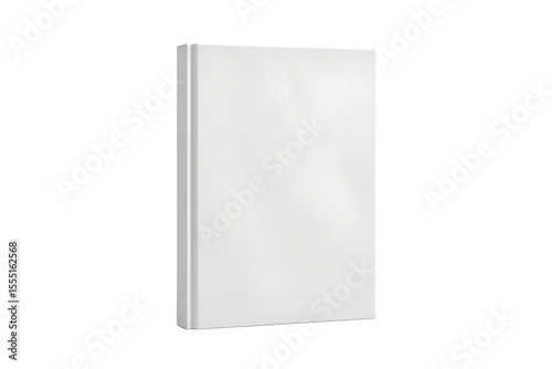 Standing Blank White Book Cover Mockup on a Black Background for Design