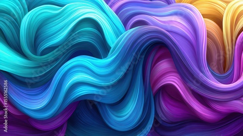 A vibrant abstract wave of flowing colors in shades of blue, purple, and orange, Perfect for creative projects, websites, or backgrounds, evoking feelings of motion and fluidity,