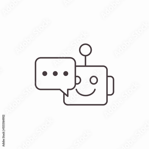 chatbot speech bubble icon sign vector