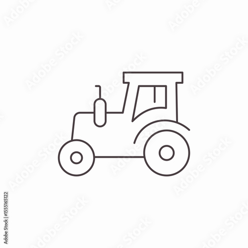 farm tractor vehicle icon sign vector
