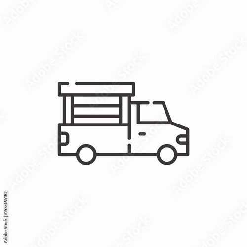 food truck icon sign vector