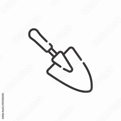 hand trowel shovel icon sign vector