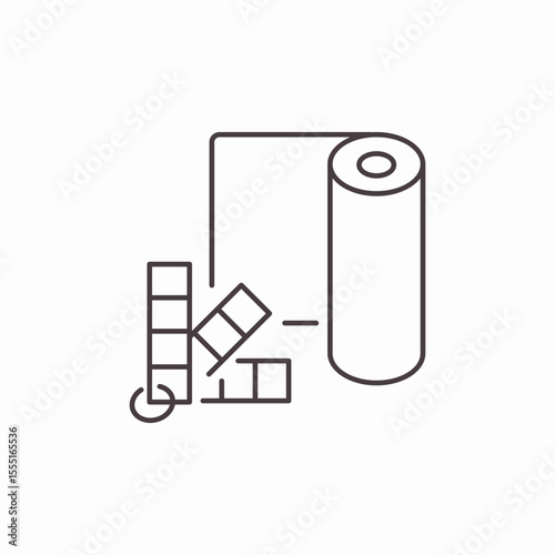 paper roll swatches icon sign vector